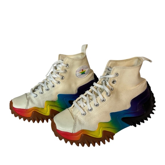 Converse Run Star Motion Platform High Top Pride Sneakers Shoes Men’s Size 8 - Picture 4 of 7